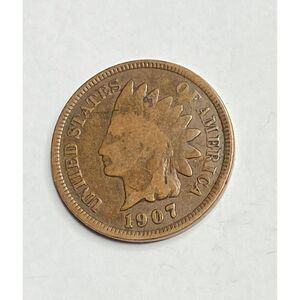 1907  Indian Head Penny coin